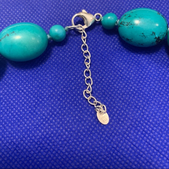 LUC Bead Turquoise 925 Sterling Silver Necklace - Picture 2 of 9